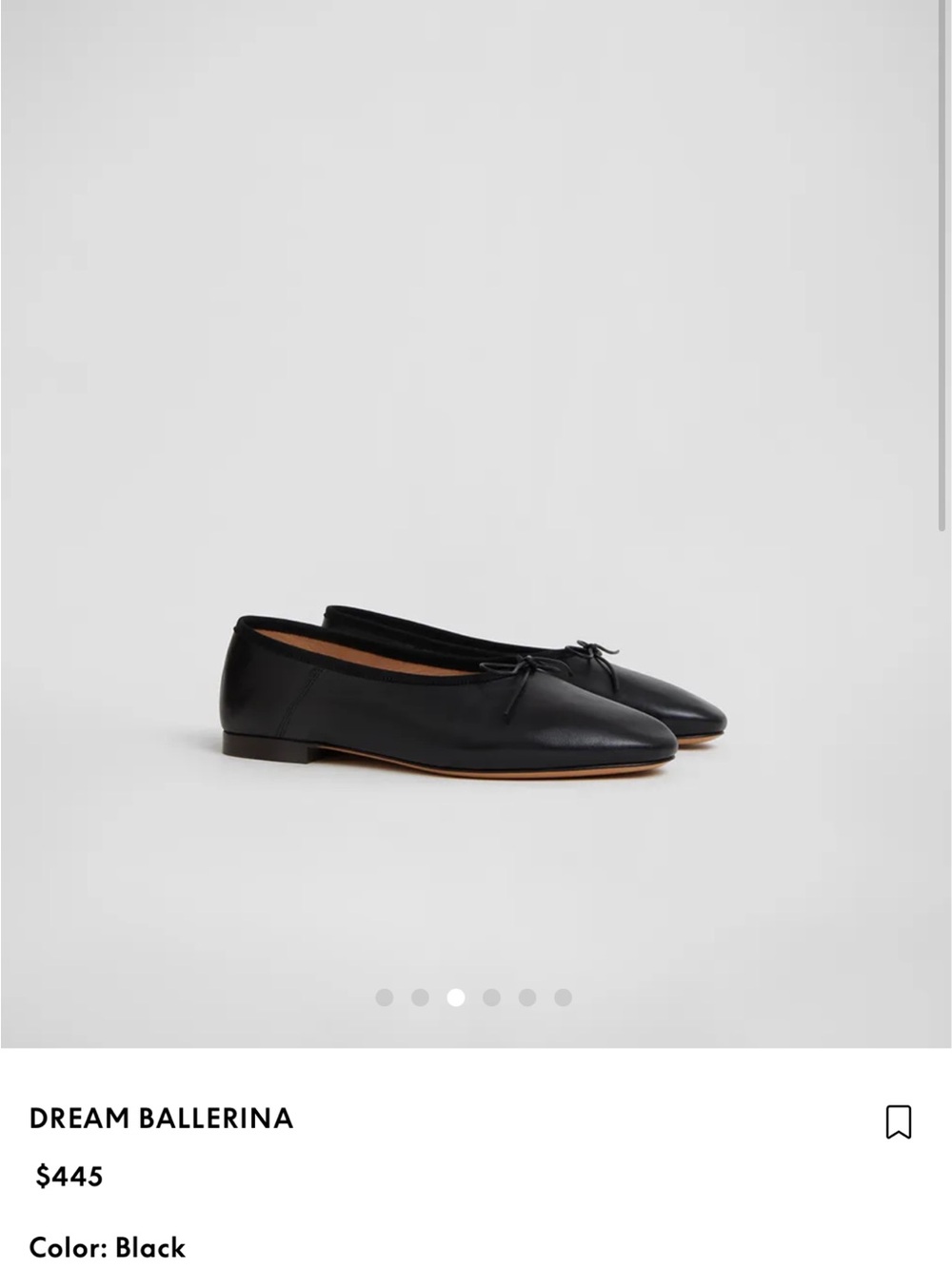 Mansur Gavriel Black Dream Ballerina Ballet Flats